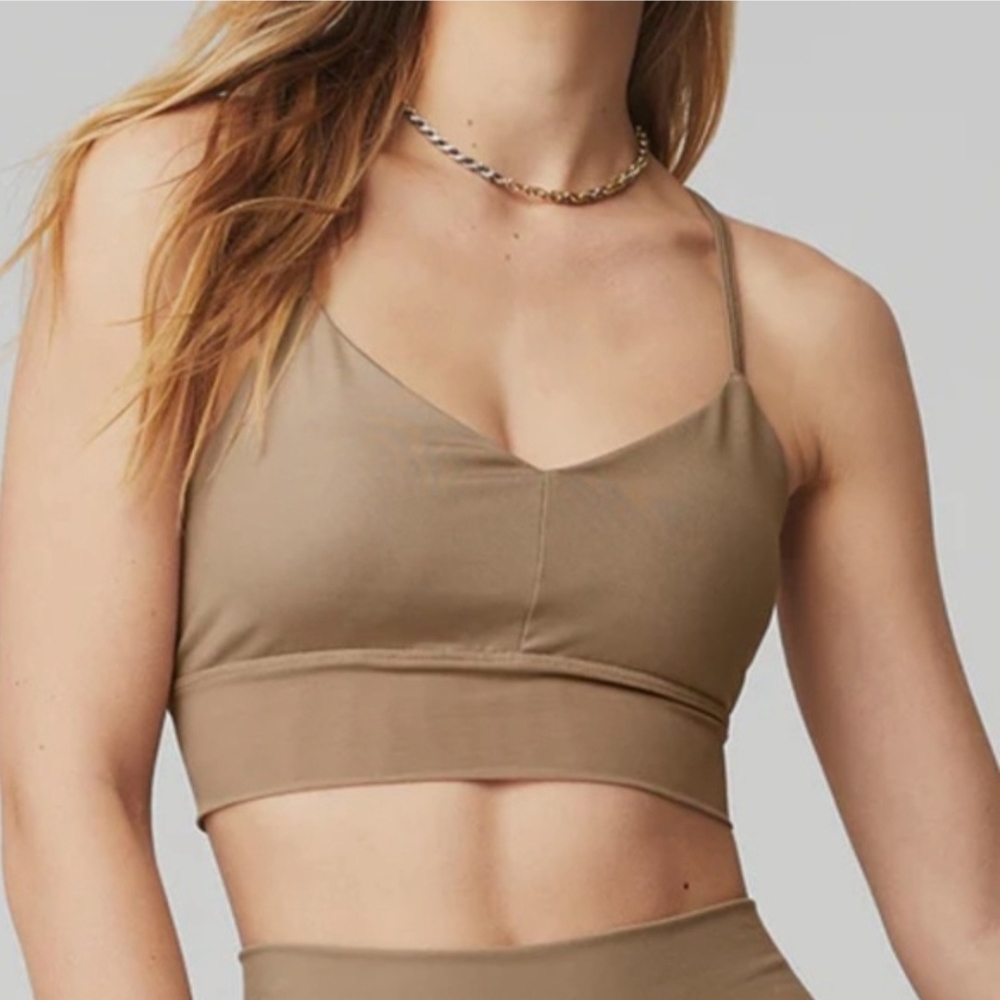 NEW Alo Yoga Lavish Bra Gravel XS